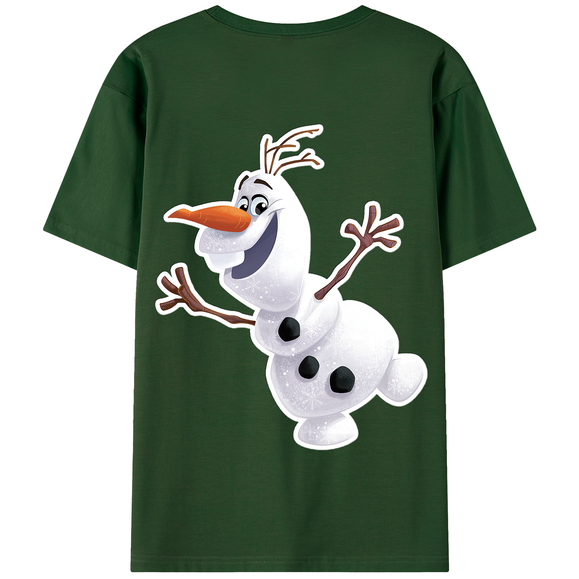 （画像用） アナと雪の女王 アンナ エルサ Frozen Anna Elsa 綿100％半袖Tシャツ（背面プリント）